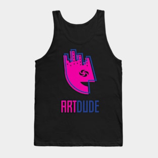 YourArtDude Logo In Pink And Blue Tank Top
